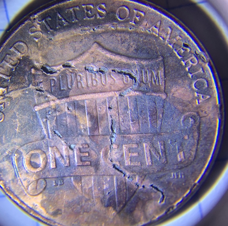2016-D-Penny-Error?-Corroded-Outline-Of-A-Quarter-On-The-Reverse?