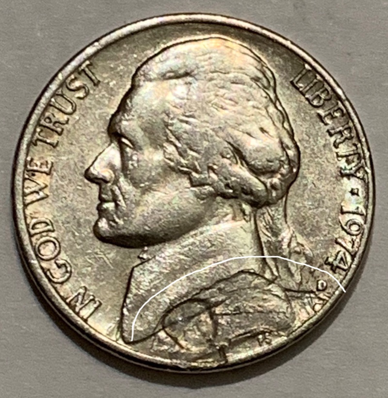 1974-D-And-1985-P-Jefferson-Nickel-Die-Cut?
