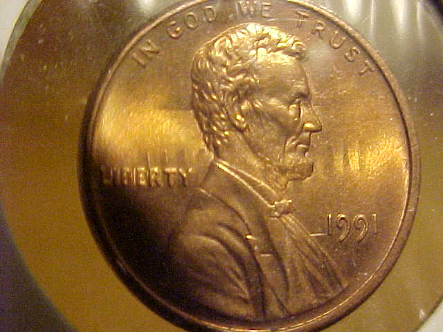 I-Have-A-1991-P-Lincoln-Cent-With-The-Reverse-Through-The-Obverse
