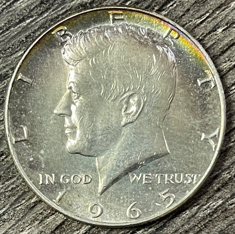 1965-Kennedy-Half-With-Some-Toning