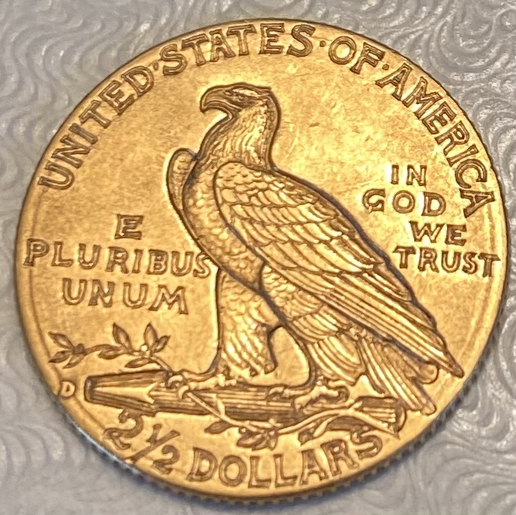 Gold-$2.50-Indian-Head-Quarter-Eagle-1914-D