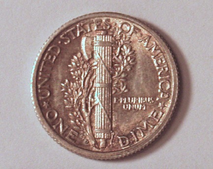 Coin-#2-From-A-Friend's-Father's-Collection:1916-D-Mercury-Dime
