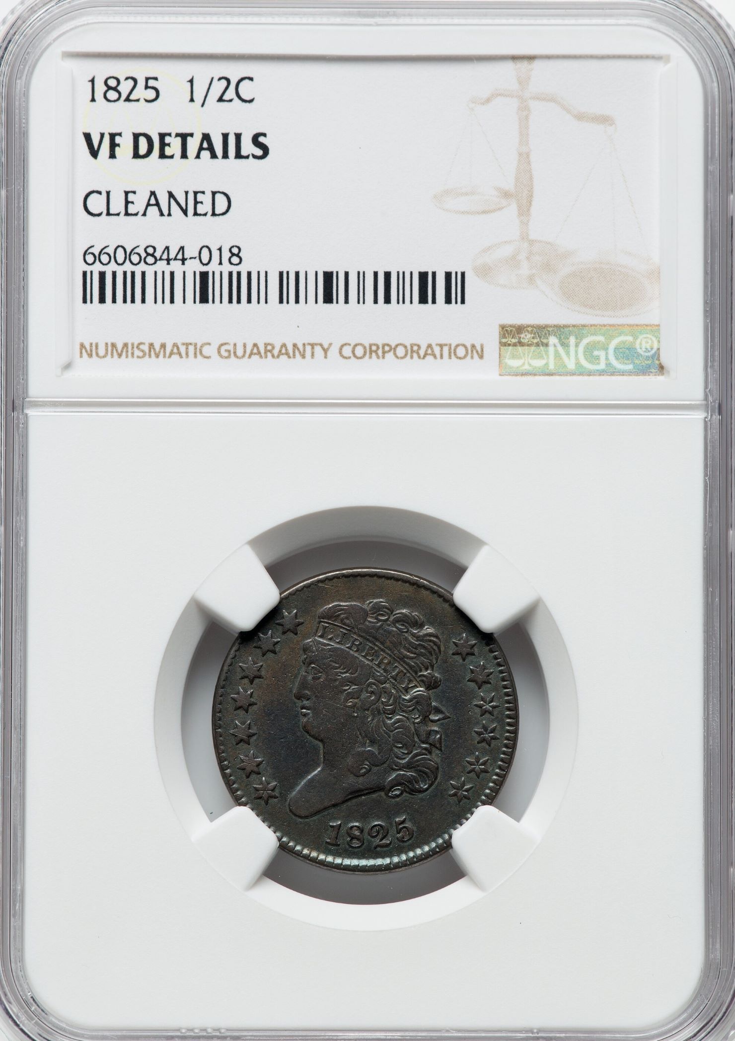 1825-C-1-Half-Cent:-Nice-Little-'Pick-In-A-Heritage-Sale