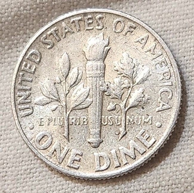 New-1964-Roosevelt-Dime-Error?-Missing-Fig-Leaves--On-Reverse