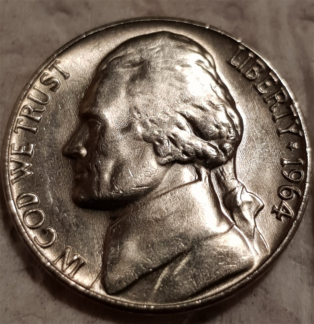 1964-D-Jefferson-Nickel,-For-Grading.
