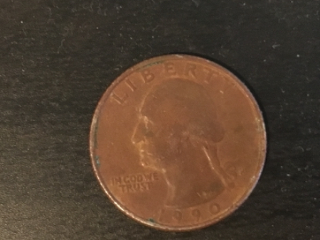1990-Quarter-Looks-Like-It's-Made-Out-Of-Copper.