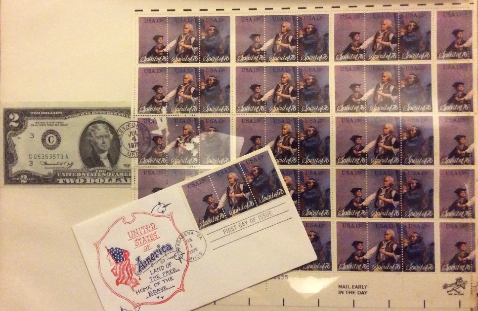1976-$2-With-Kennedy-Stamp-And-Postmark