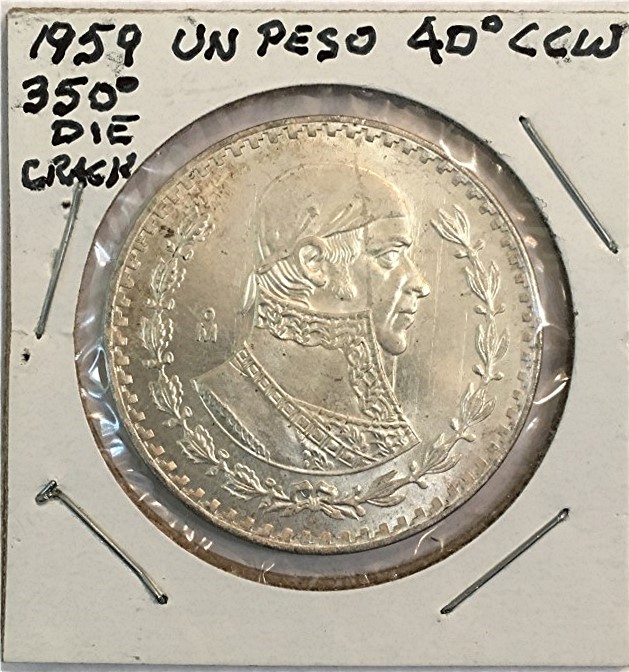 1959-Un-Peso-40⁰-Rotation,-350⁰-Die-Crack-And-Maybe-DDR