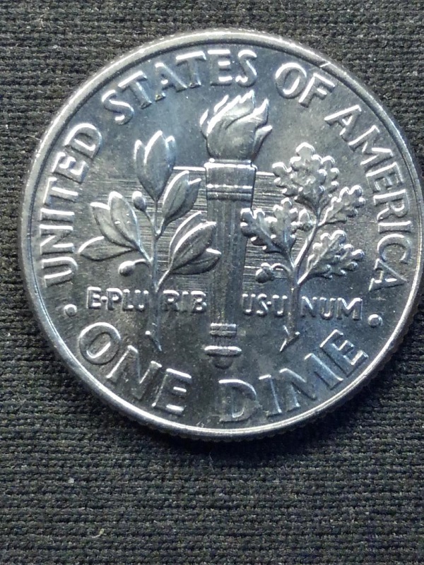 2018-P-Roosevelt-Dime-With-Severe-Reverse-Die-Gouge,-Polishing-Or-Grinding?