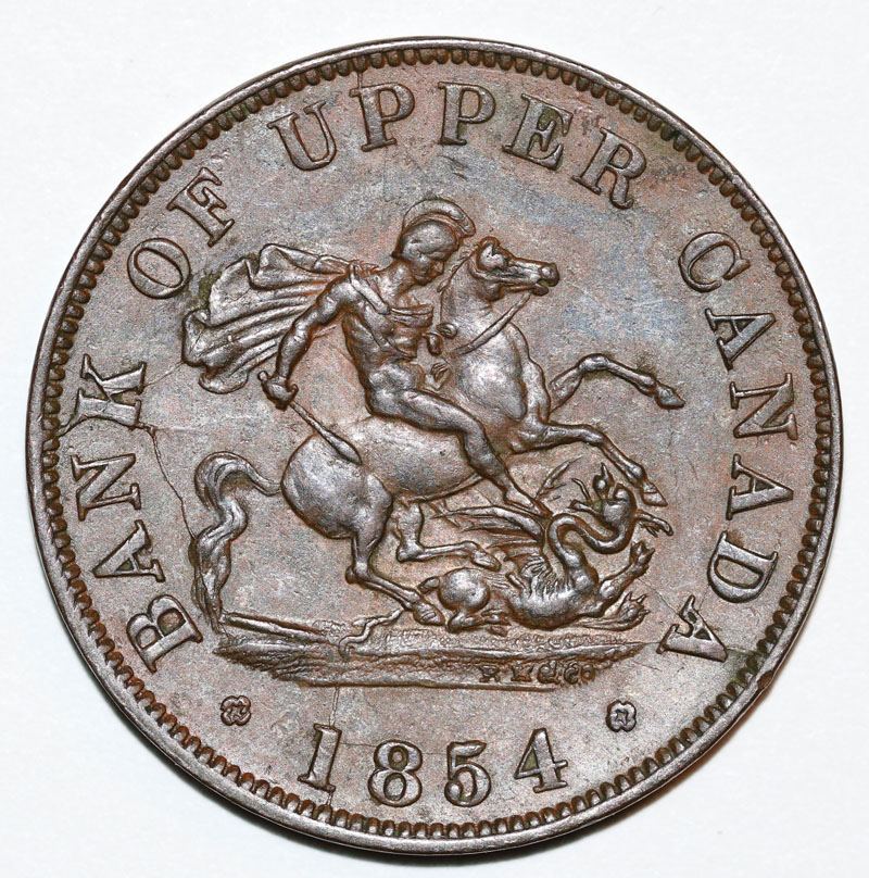 1854-Upper-Bank-Token-Half-Penny