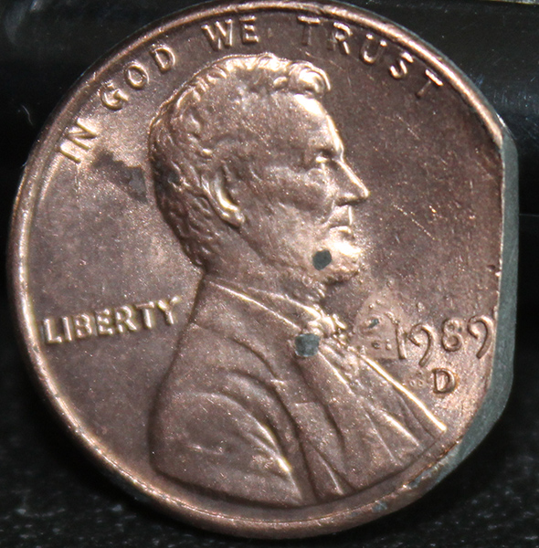 Two-80's-Lincoln-Cents.-Cut-Planchet?-Melted?
