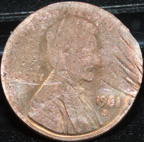 Two-80's-Lincoln-Cents.-Cut-Planchet?-Melted?