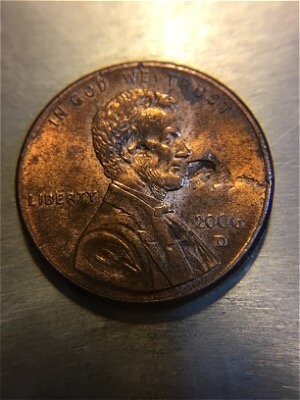 2006-Lincoln--Penny,-Large-Indent-Shows-On-Abvers-And-Revers