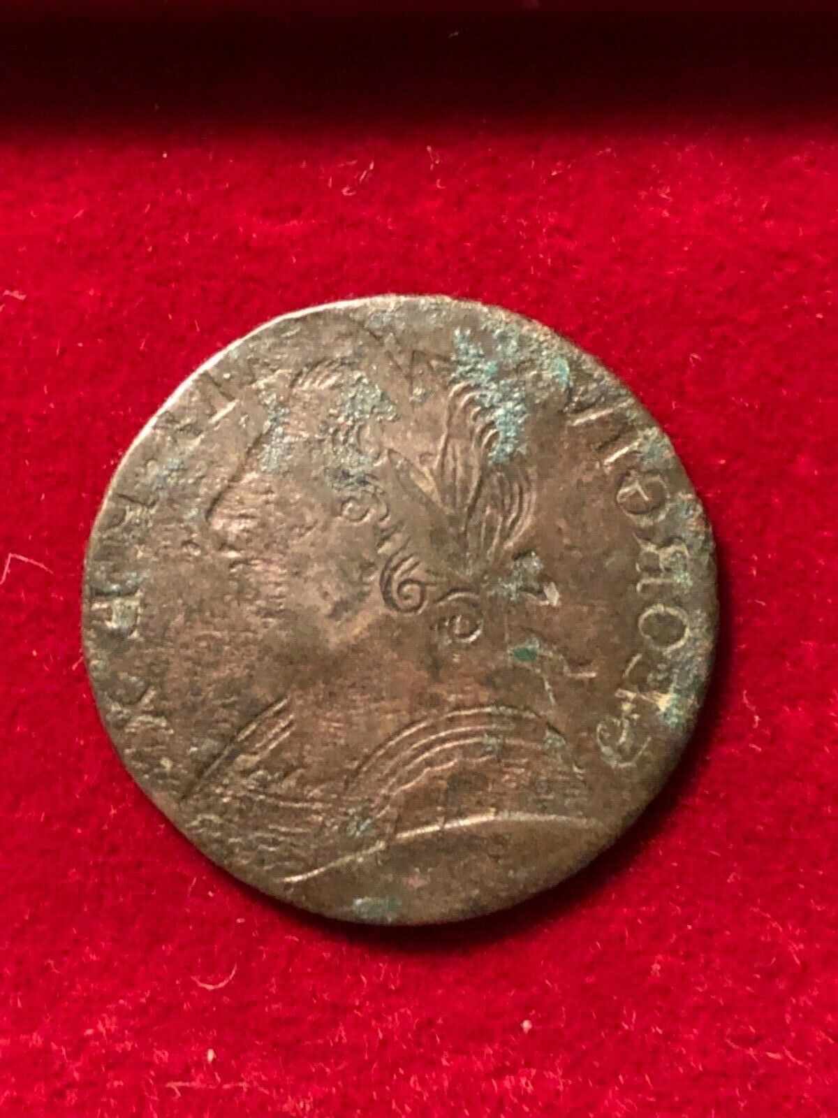 Obverse-And-Reverse-Brockages-Of-George-III-Counterfit-Halfpennies