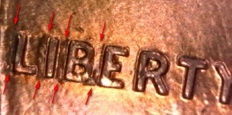 Are-These-Gas-Bubbles-On-A-1995-Lincoln-Penny?