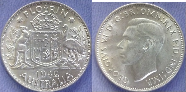 1942-Florin-In-Decent-Shape