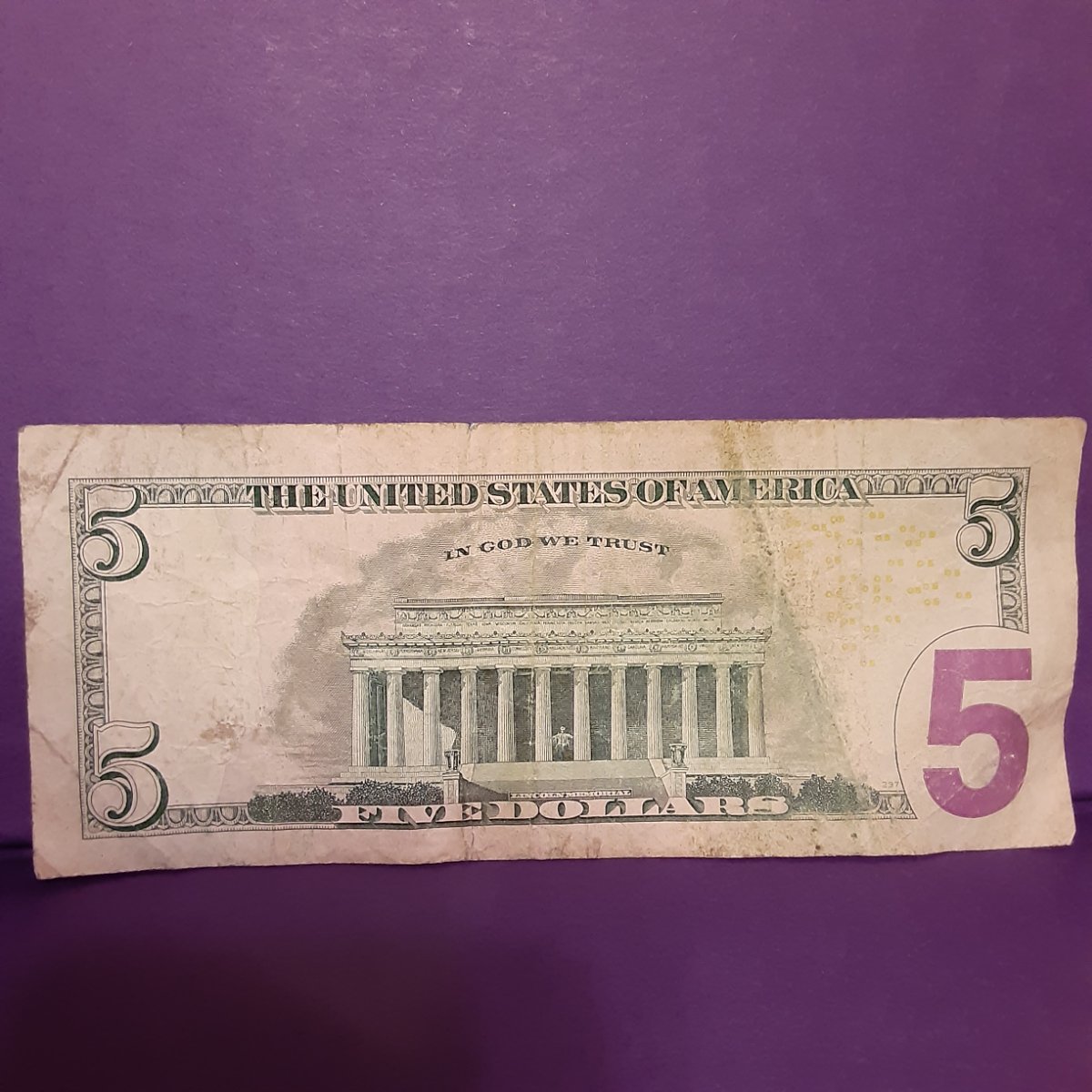 $5-Bill-With-Unique-Serial-Number-77777379-Condition-Value