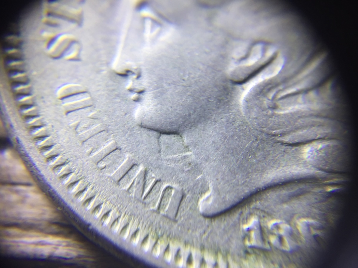 1866-3-Cent-Nickel-Nice-Clash-And-Die-Break