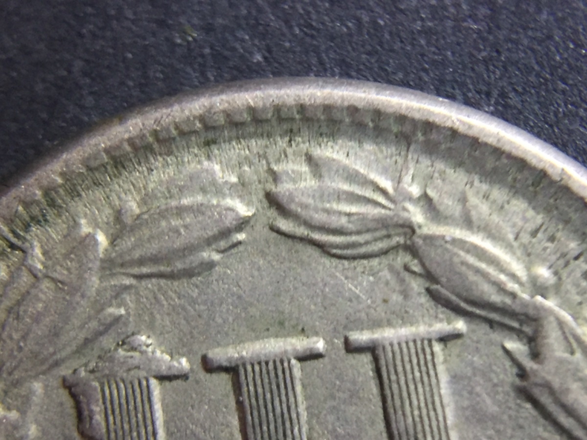 1866-Three-Cent-Nickel-Shattered-Die-Or-Retained-Cud's?