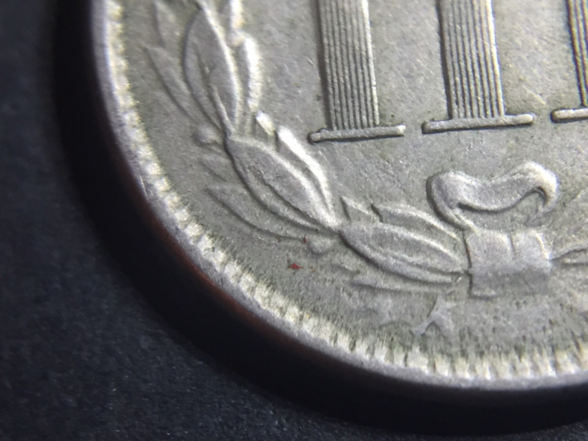 1866-Three-Cent-Nickel-Shattered-Die-Or-Retained-Cud's?