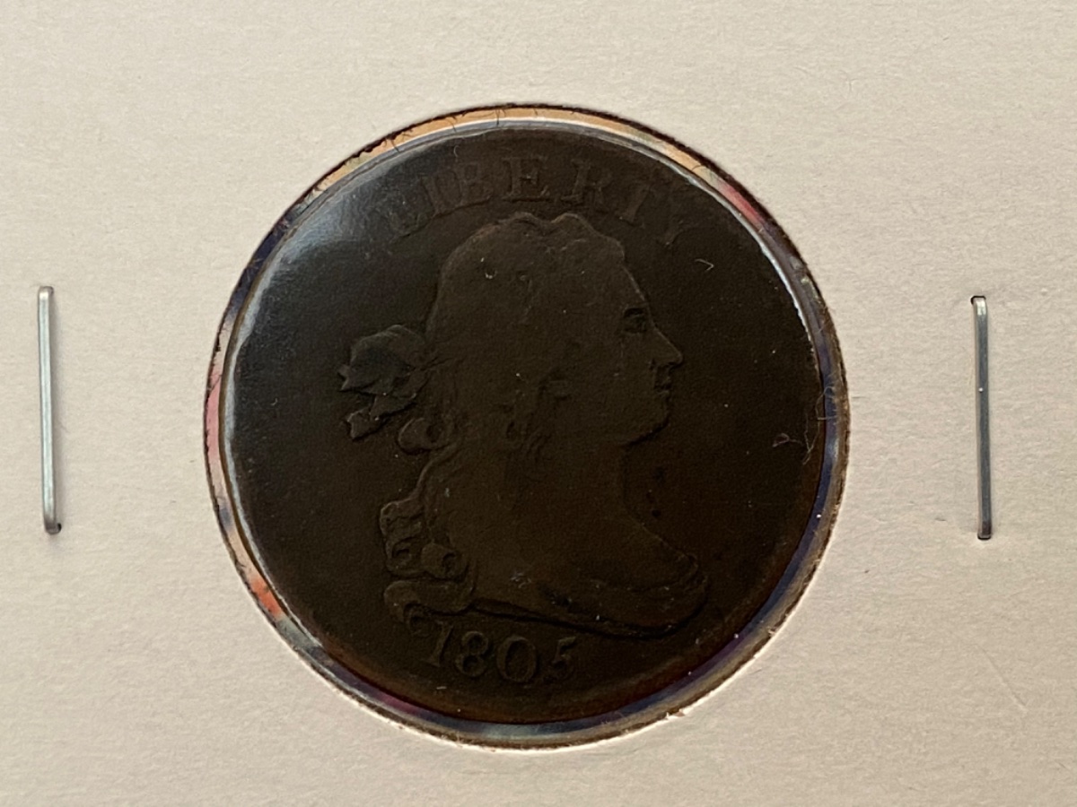1805-No-Stems-Draped-Bust-Half-Cent-For-Grading