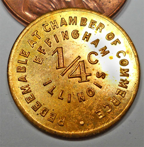 1/4-Cent-Tax-Token-/-Coin---Effingham-Illinois