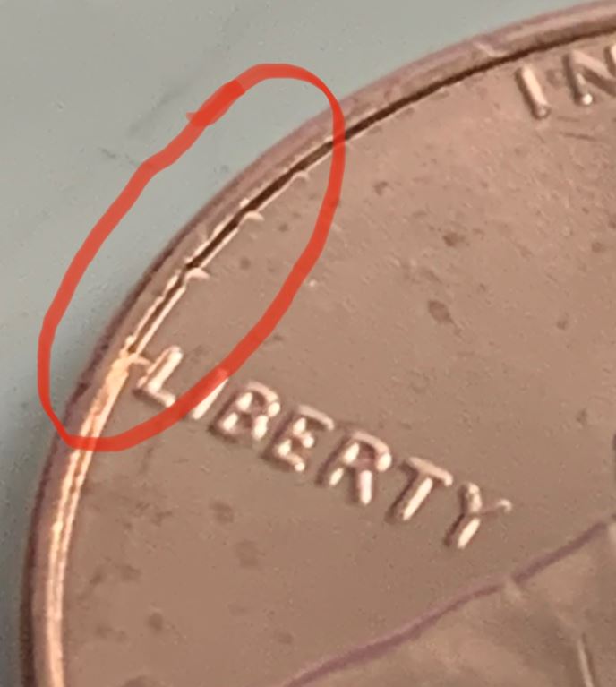 2022-P-Lincoln-Cent-Cud-Errors-Of-Finish-Coat-Bubbling?