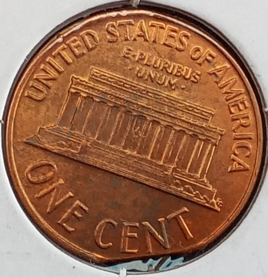 Unique-1964-Lincoln-Memorial-1c-Unc-Gem-Toned-Triple-Error-Combination