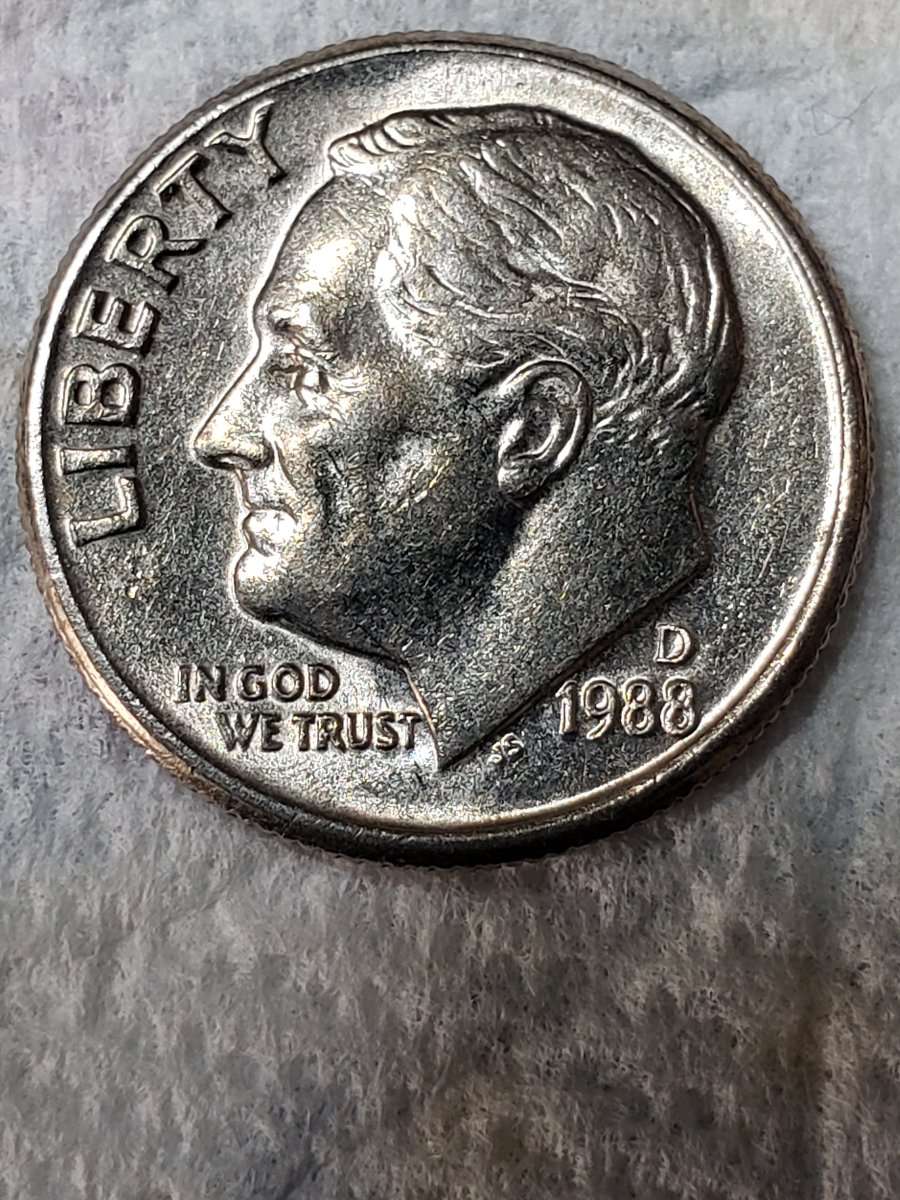 1988-D-Roosevelt-Dime.-Possible-Doubling-On-Date?