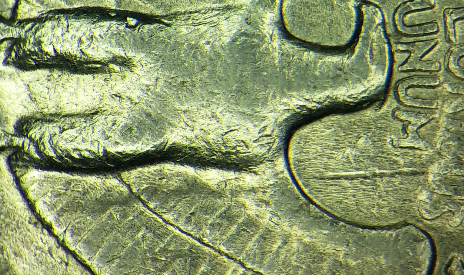 1985-D-Washington-Quarter-Appear-To-Have-Worn-Die-Crack-On-Eagle's-Leftwing