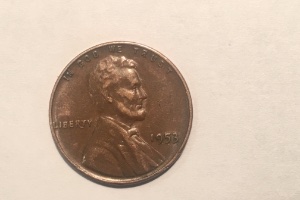 1953-Lincoln-Wheat-,-Doubling-And-Error-,,-Cud-?-