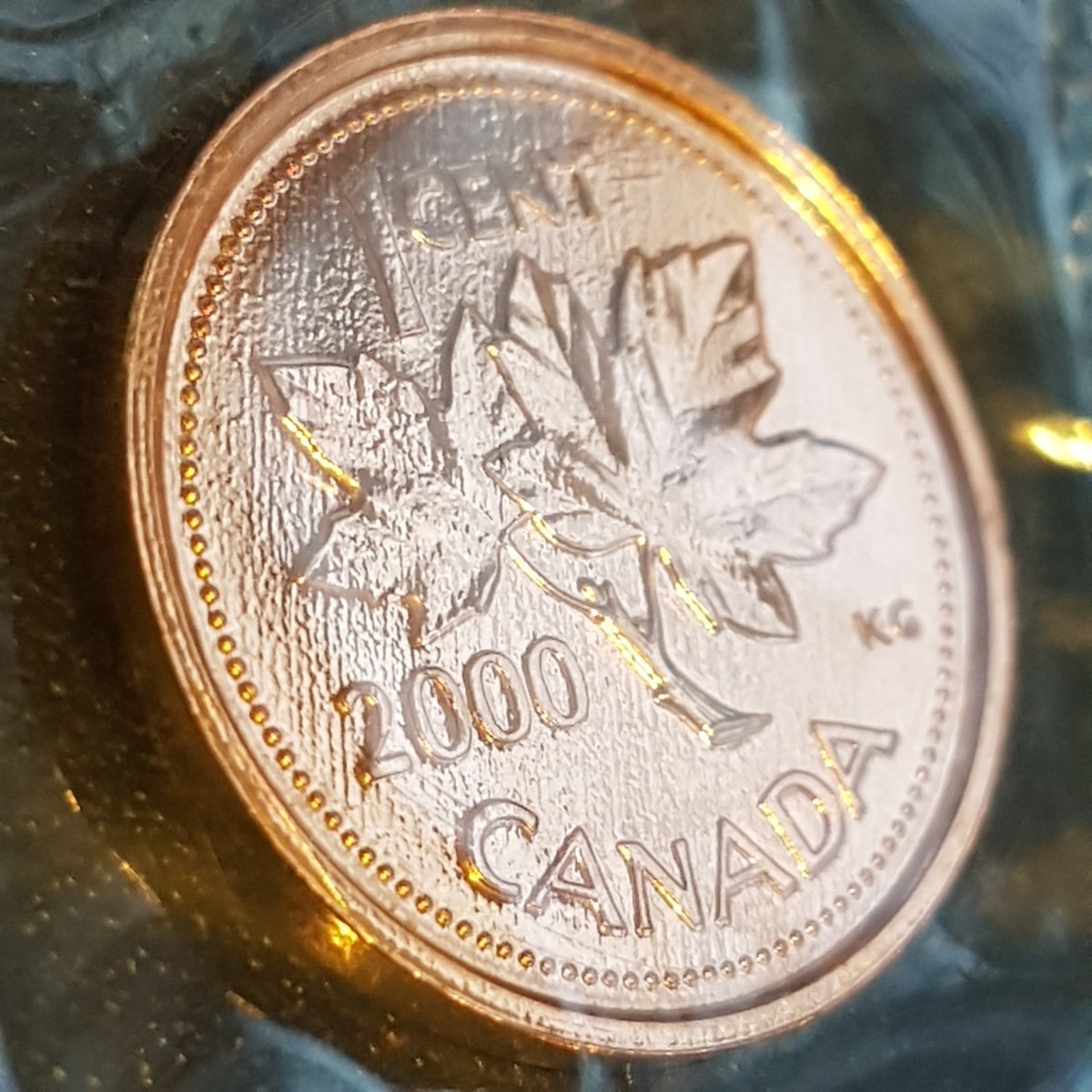 2000-1-Cent-Copper-Plated-Zinc-Planchet-With-Plating-Error