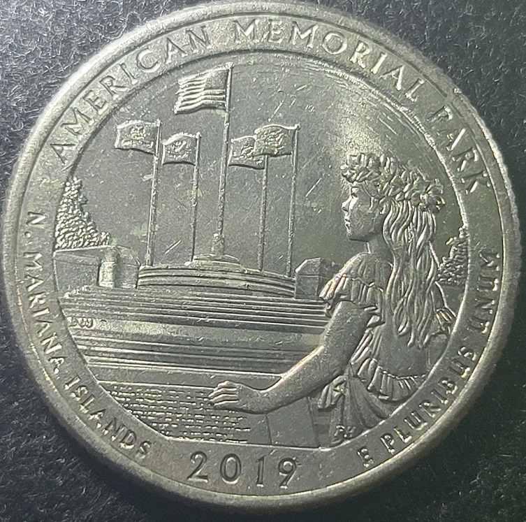 2019-P-American-Memorial-Park-Quarter-W/-Clouds