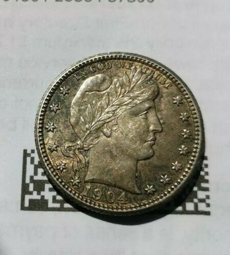Toned-1904-P-Barber-Quarter!-Grading-Opinion-Unc/Aunc?