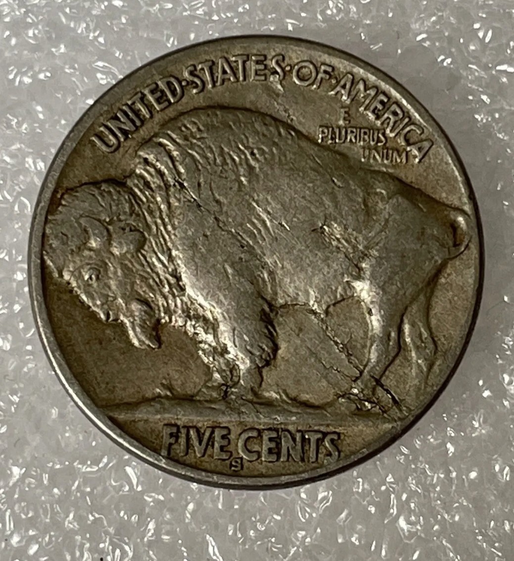 Interesting-1914-S-Buffalo-Nickel,-Damaged-Or-Mint-Error?