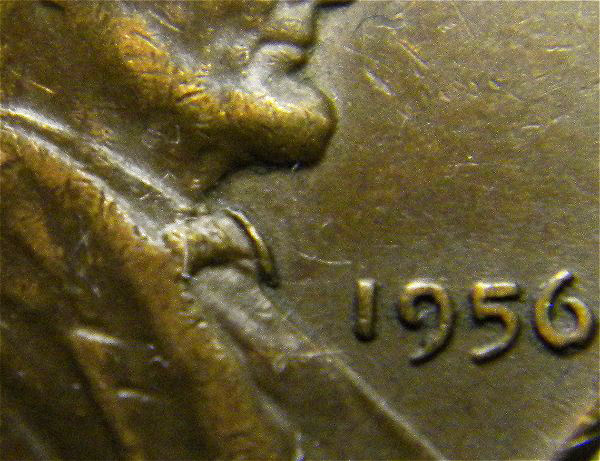 1956-Lincoln-Wheat-Penny---Die-Break-Error-Obverse?