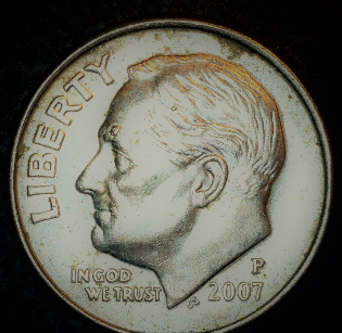 2007-P-Roosevelt-Dime-With-Cuds,-Or-Lamination-Error?