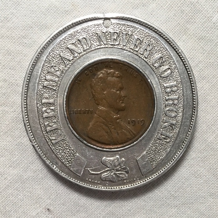 Strange-Find---1919-Penny-In-“lucky-Coin-Club”-Token