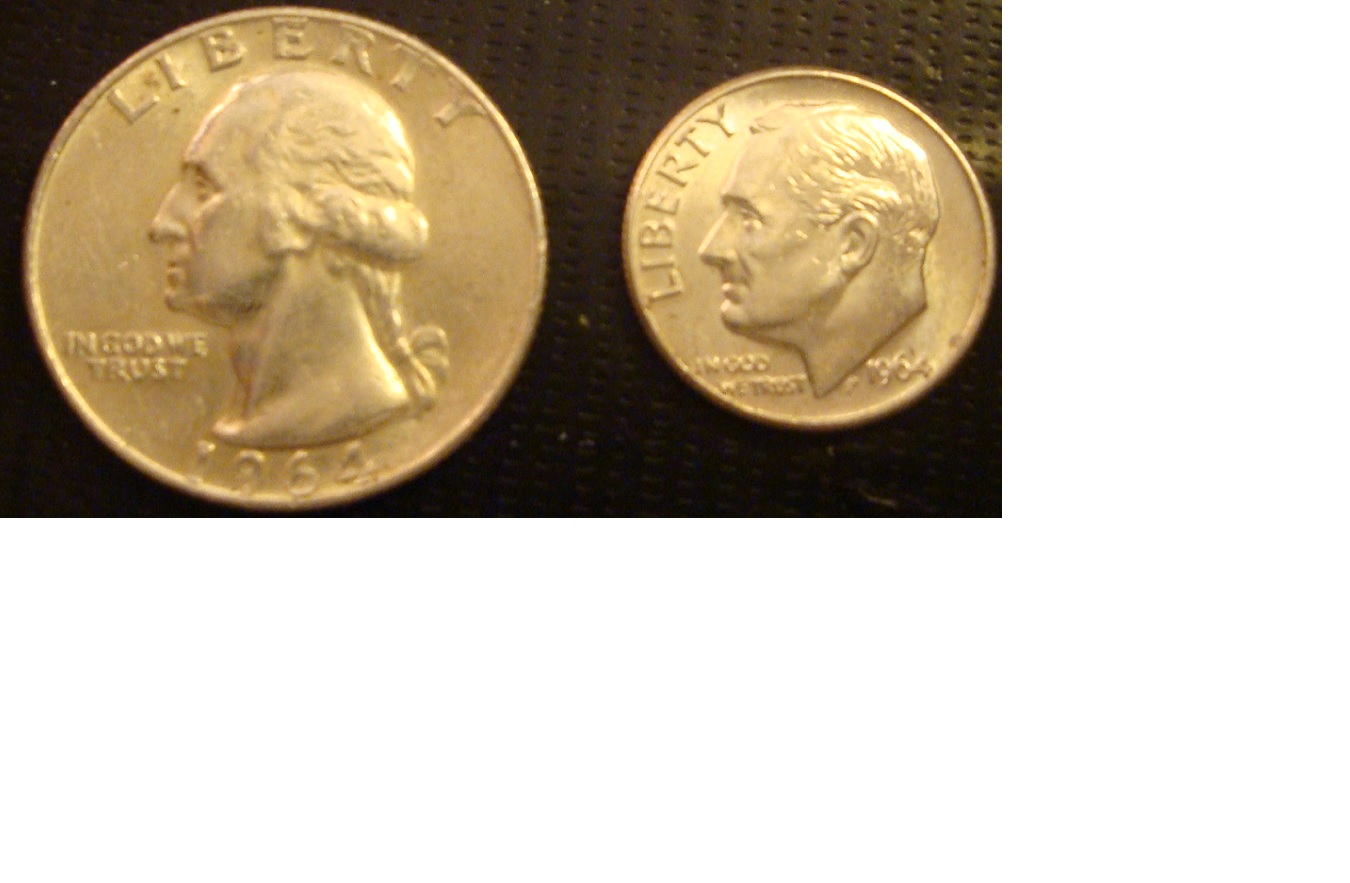 1964-Silver-Quarter-And-Dime,-Can-I-Get-Graded-Please?