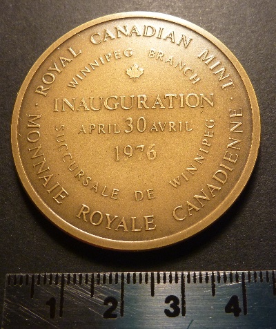 Royal-Canadian-Mint---1976-Inauguration-Medal-Of-Winnipeg-Plant