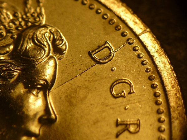 1977-Nickel-Dollar,-With-Impressive-Die-Crack