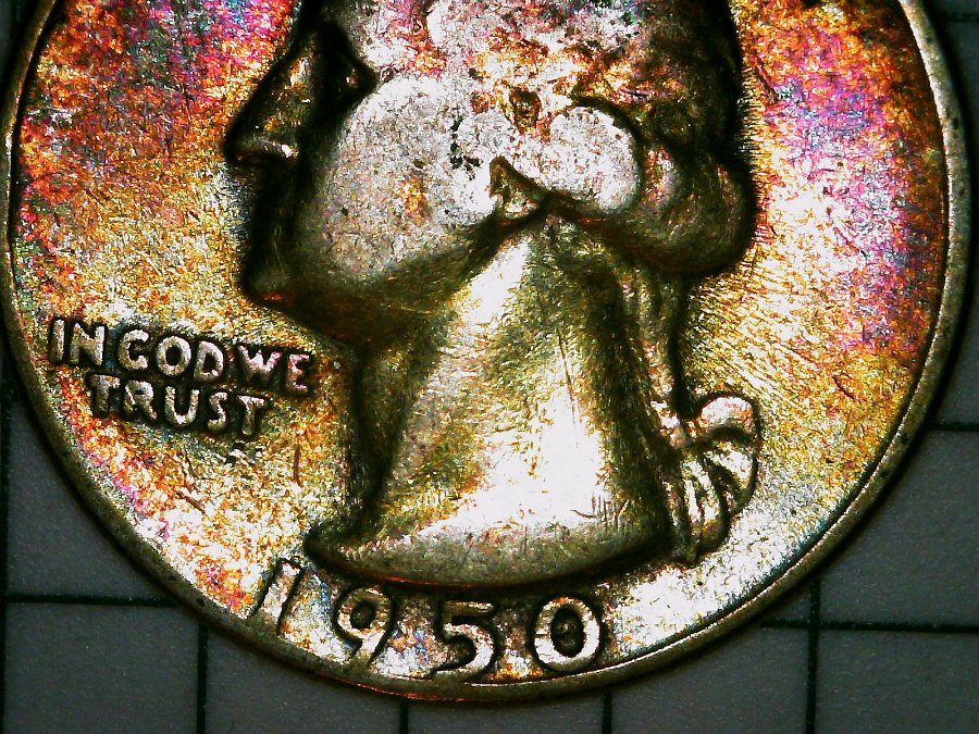 Toning-On-A-1950-S-Washington-Quarter