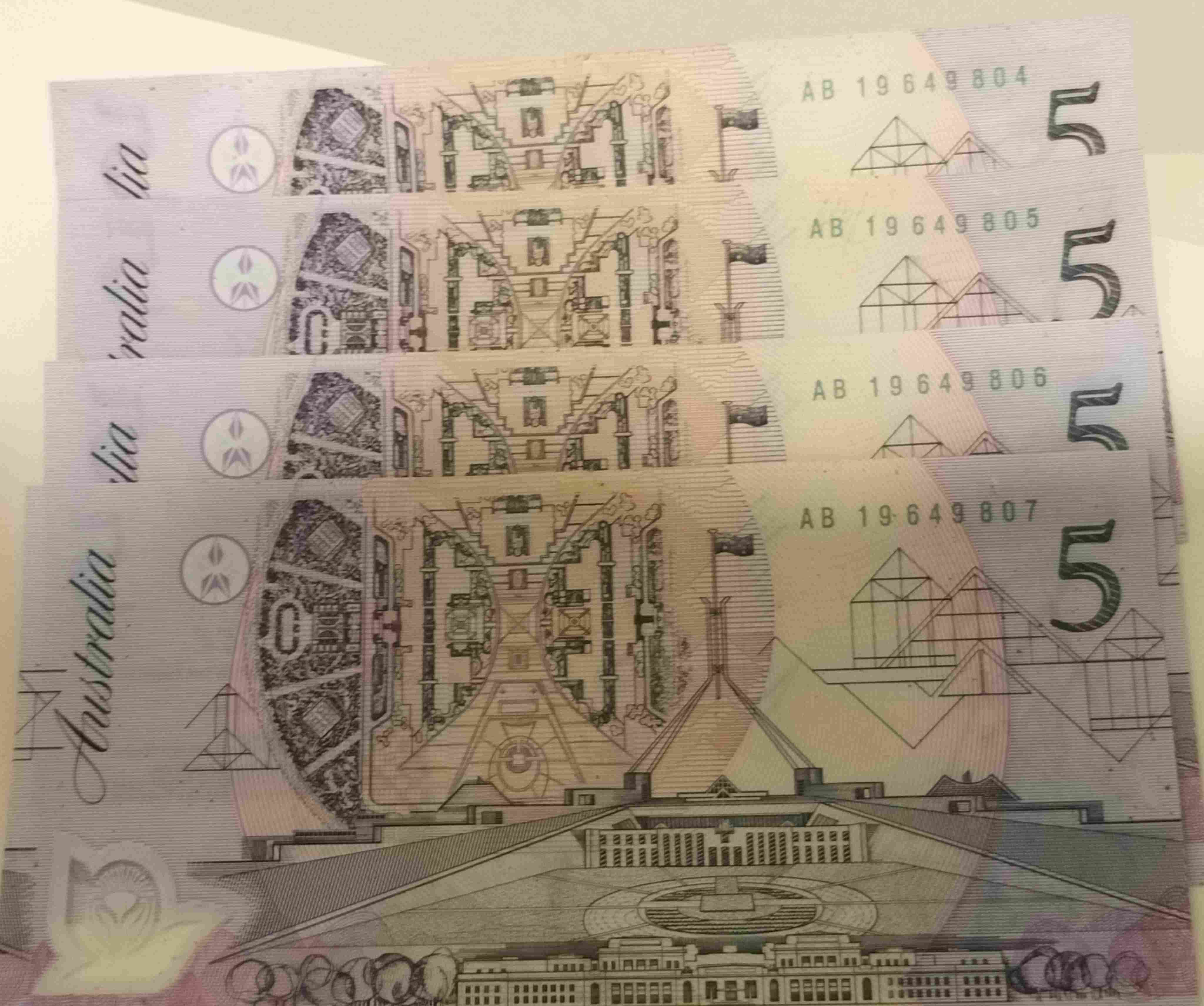 1992-$5-Note-Prefix-In-Green-Ink