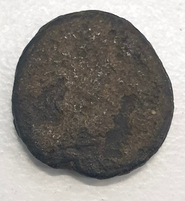 Roman-Coin,-Almost-Illegible-Text.