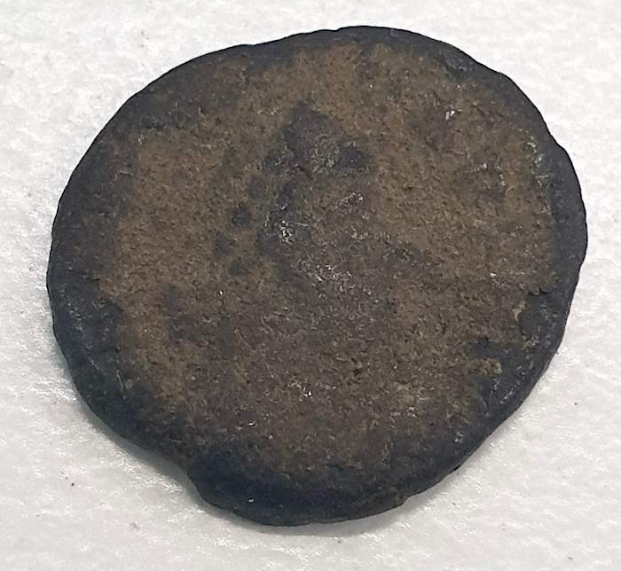 Roman-Coin,-Almost-Illegible-Text.