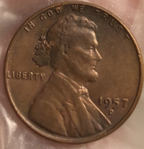 1957-D-Big-Chunk-Of-Copper-At-Back-Of-Head!-