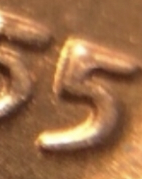 1955-S-LWC--2-Die-Breaks-And-Pidt-On-Same-Coin!