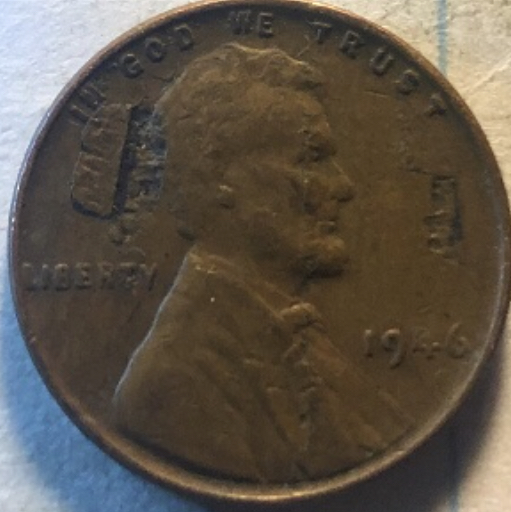 1946-Lincoln-Wheat-Cent---Multiple-Lamination-Errors/Peeling/Cracked/Lamination-Flap