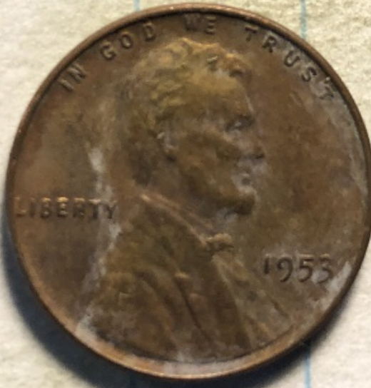 1953-Lincoln-Wheat-Cent-Extra-Wheat-Stem-Yes,-It-Is-Raised-Up-Like-The-Wheat-Stem!