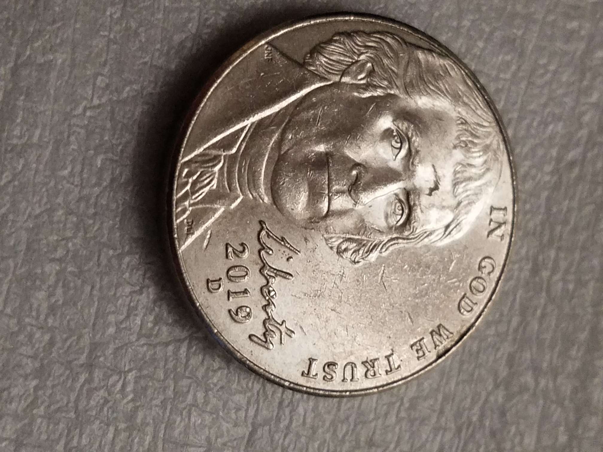 2019-Jefferson-Nickel-D-Die-Clash/Stike-Through?